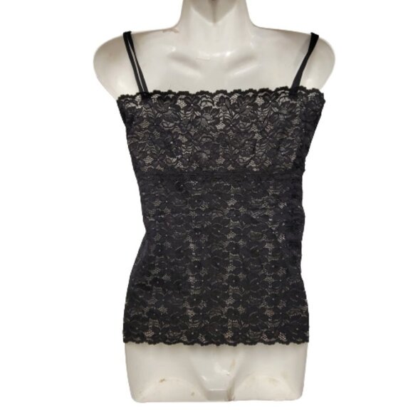 Black Tank Top Lace Camisole SIZE M - Stretchy Top - NEW - Picture 8 of 9